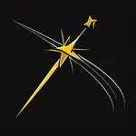 black wand with yellow star image